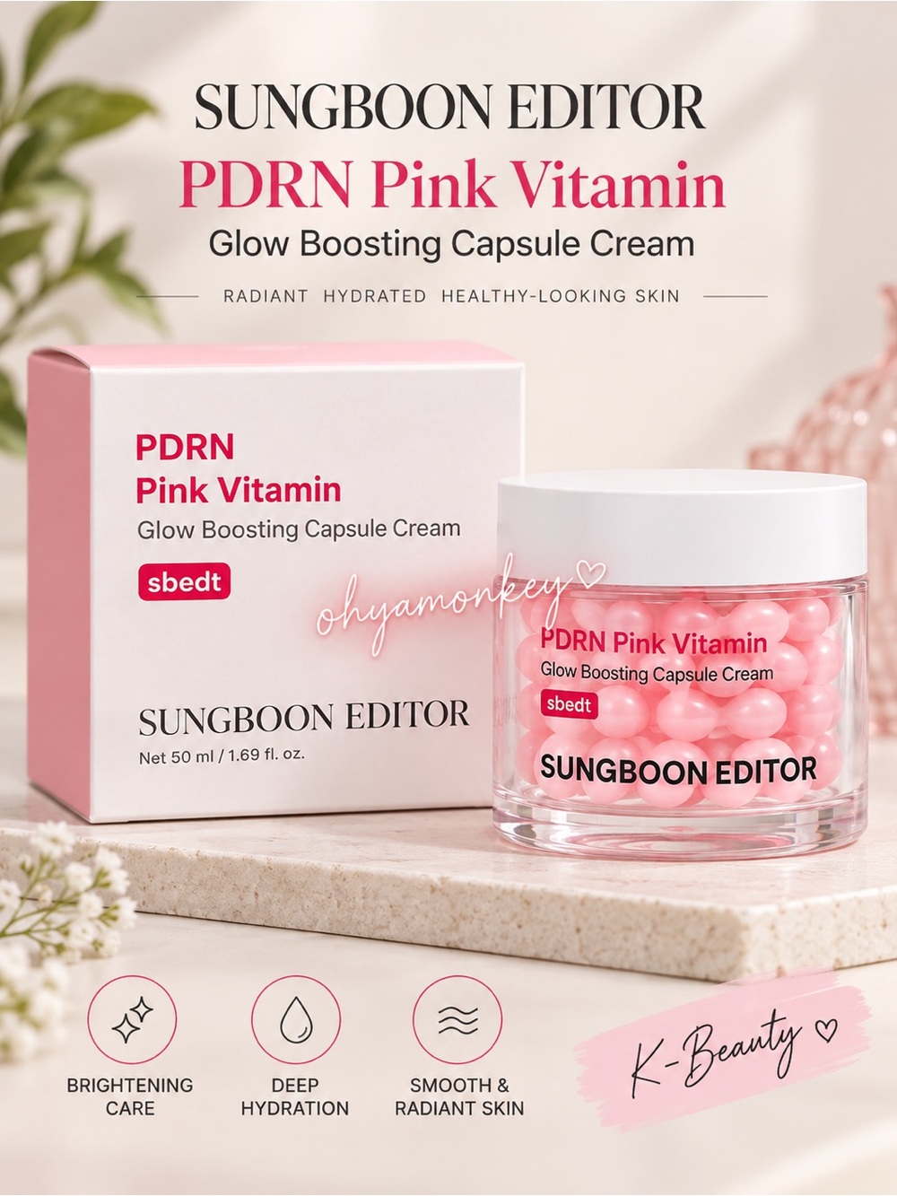 Sungboon Editor PDRN Pink Vitamin Glow Boosting Capsule Cream